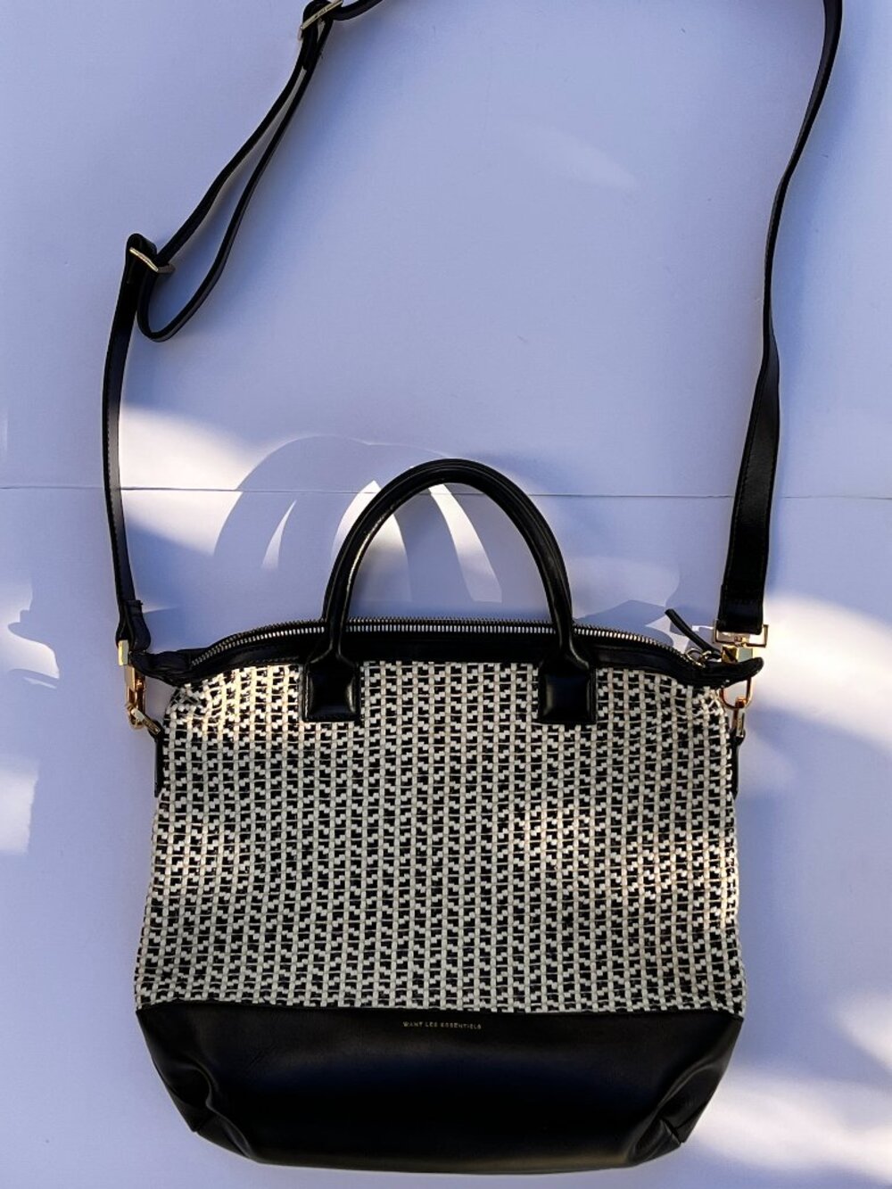 WANT Les Essentiels Raffia Mini O`hare Shoulder Bag